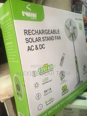 18inches Rechargeable Solar Fan