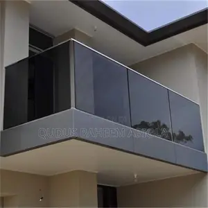 Gray Glass Hand Railies