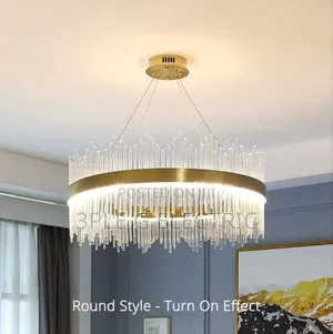 Crystal Rod Circle Led Suspension Light