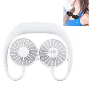 Multi-Function Portable Adjustable Wearable Sport Fan(White)