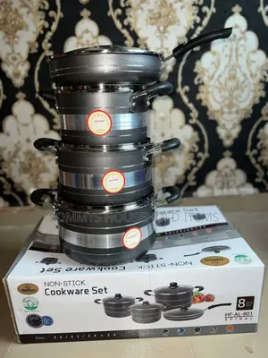 8pcs Hoffner 801 Non Stick Cookware Pot Set With Frypan .