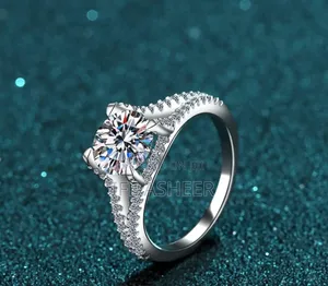 Mossanite Diamond Stone Sterling Silver Proposal Ring 0017