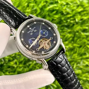 Patek Philippe Quality Luxury Genuine Leather Men Wristwatch