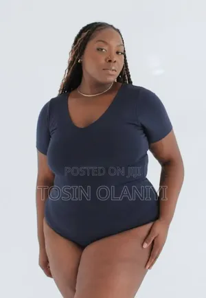 Plus Size Women's Short Sleeve Bodysuit