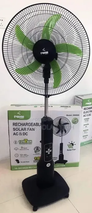 18inches Solar Rechargeable Fan