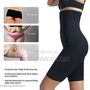 Plus-size High Waist Shapewear Tight Pants - Brown