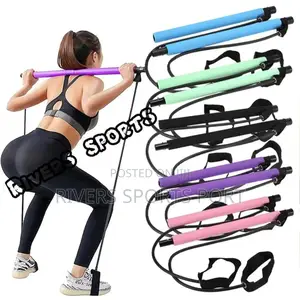 Portable Studio Pilate Yoga Resistance Band Training Gym Bar