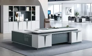 Boss Office Table With Book Shelf