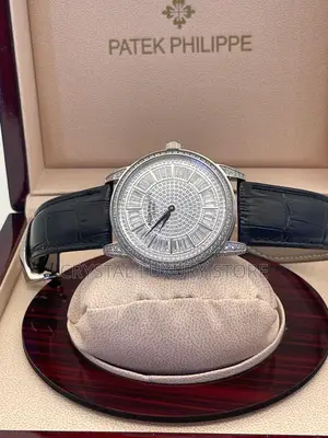 Patek Philippe Quality Luxury Men Genuine Leather Wristwatch