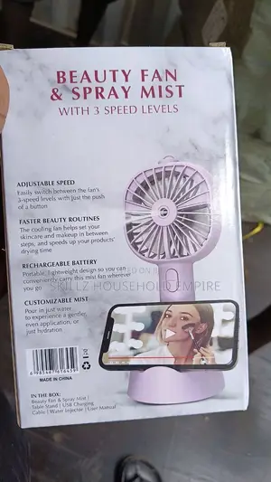 Spray Mist Fan With Phone Holder