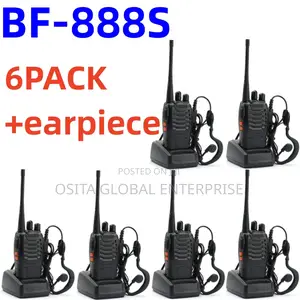 Baofeng 6pc Walkie Talkie Bf-888s Two-way Radio Wit Earpiece
