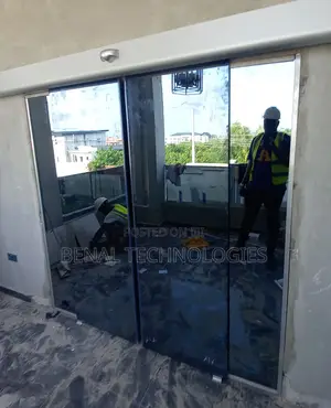 Sensor-Operated Glass Sliding Door