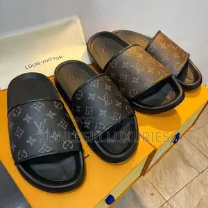Original Louis Vuitton Leather Slides
