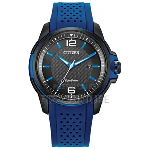 Original Citizen Eco-Drive Blue Rubber Strap Watch in Store