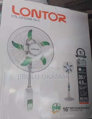 Rechargeable Standing Fan 16 Inces