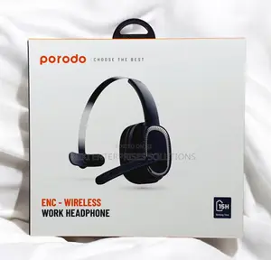 Porodo ENC Wireless Work Headphone - Black