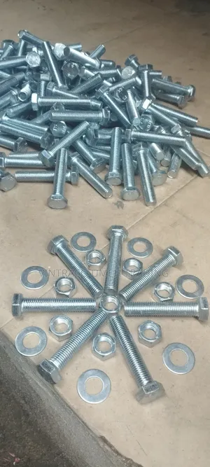 M16 X 80mm Bolt Nut and Washer, Grade 8.8, Galvanized