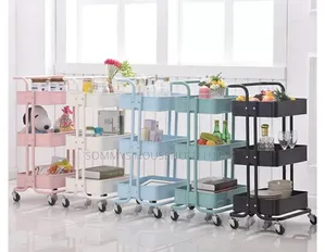 3layers Multiple-Use Movable Trolley Cart