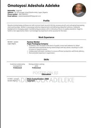 Customer Service Representative
