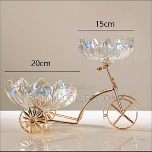 Luxury Tricycle Shaped Metal Crystal Candy Decor Stand