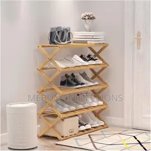 Foldable Bamboo Shoe Rack