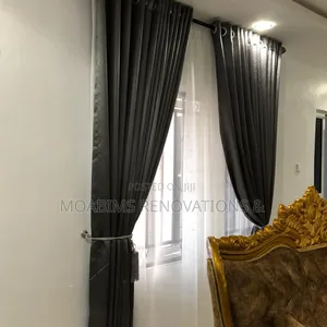 Best Selling Turkish Smart Dark Grey Curtain Fabrics
