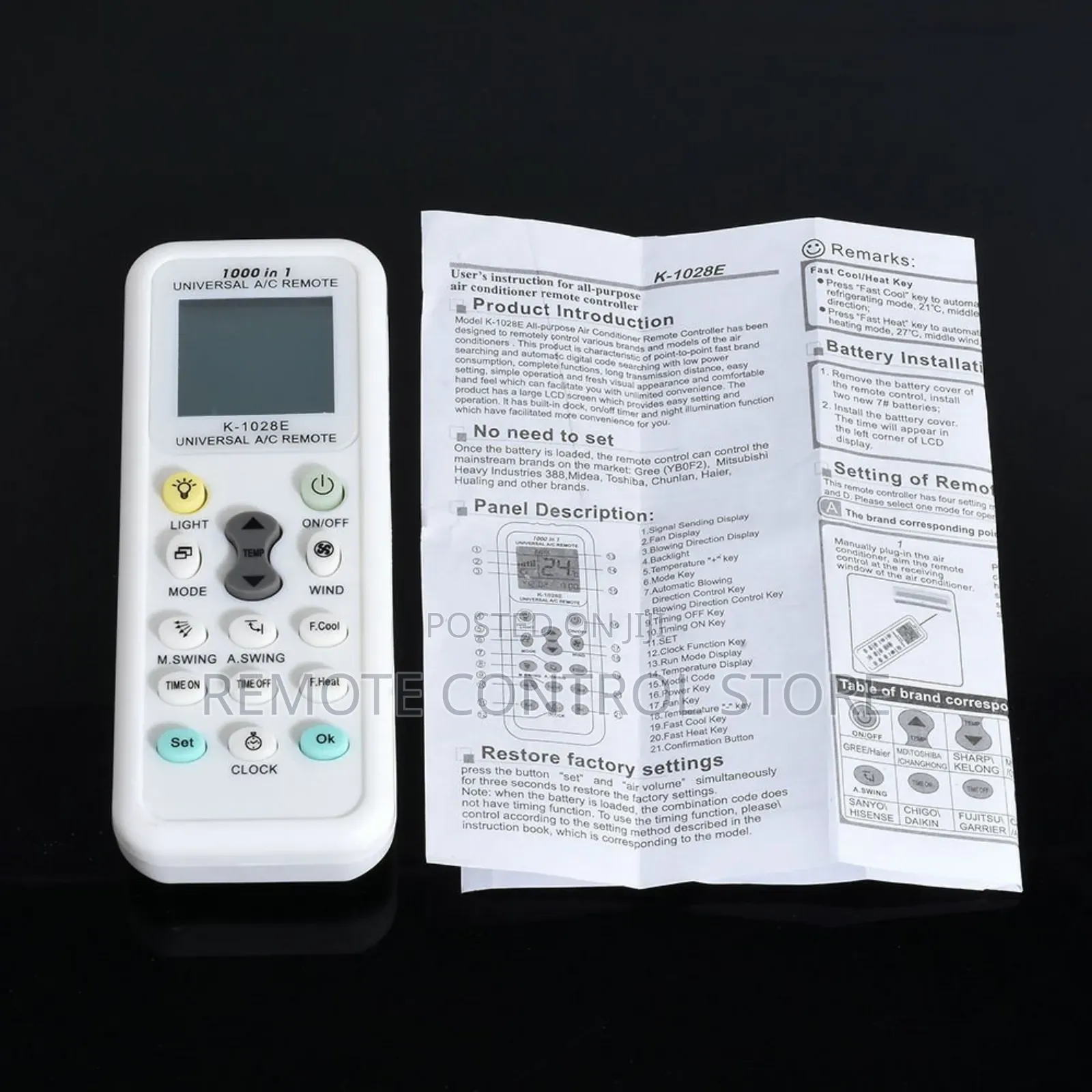 Universal Air Conditioner Remote Control