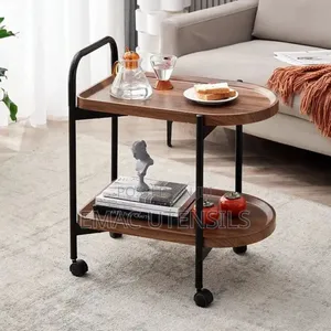 Luxury Vintage Coffee Side Table With Wheels