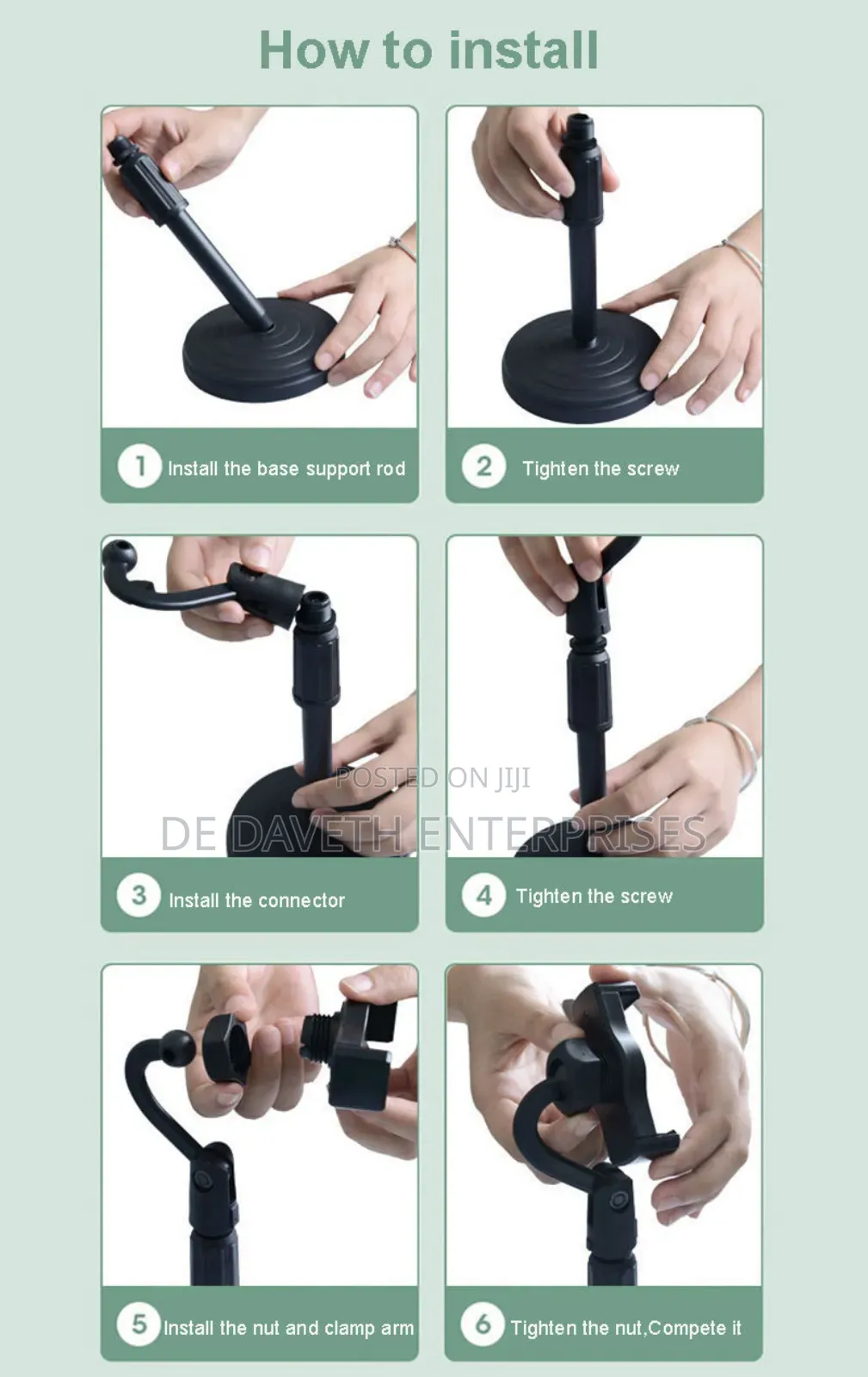 Extendable Table Phone Holder for Live Streaming