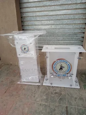 Quality Unbreakable Acrylic Pulpit and Offering Box for Chur