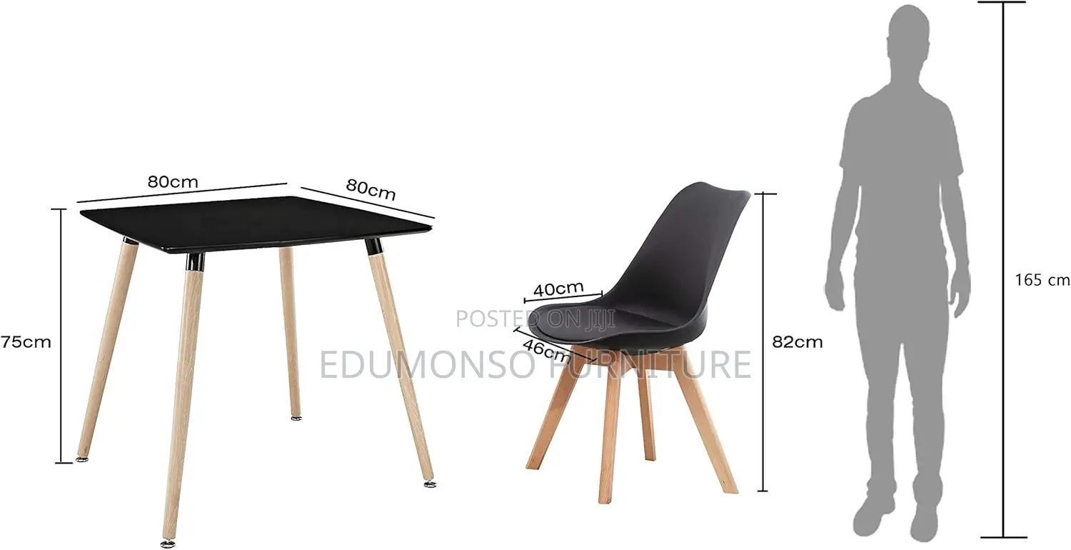 Dining Table With 2 X Plastic Chair