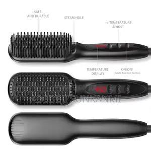 Hair Straightener Brush Electric Beard Straightener