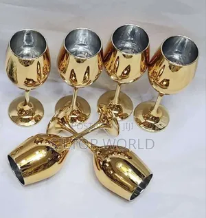 6pcs Electroplated Gold Wine Cups