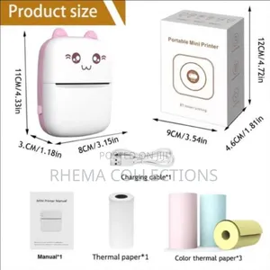 Rechargeable Mini Printer With Accessories