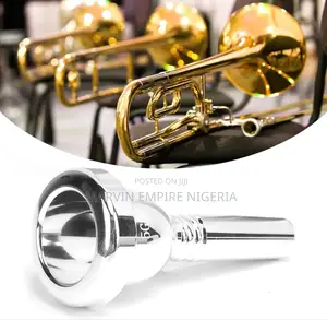 Trombone Mouthpiece Tenor Mouth Piece 12.7mm Metal (Silver)