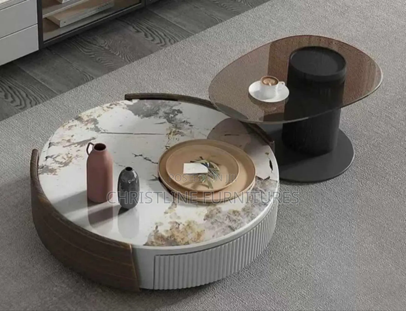 Quality Turkey Marble Top Center Table Set