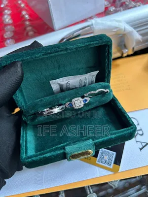 925 Couples Set of Wedding Ring 00020 - Silver Blue