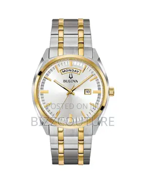 Original Bulova Classic Two-Tone Chronograph Chain Watch