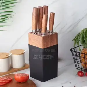 6pcs Wooden Block Knife Set