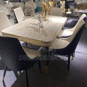 Marble Top Dining Table and Chairs