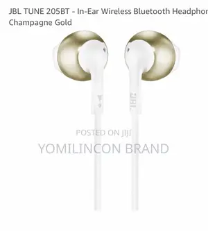 JBL Tune T205 Wireless Headphones Gold