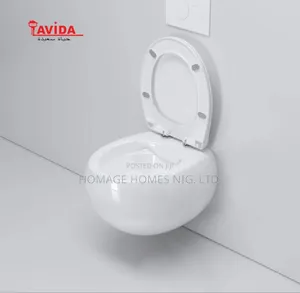 Luxury Oval Shape Luxury Wall Hung Wc White