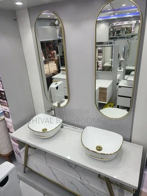 Luxury Furniture and Basin White and Gold