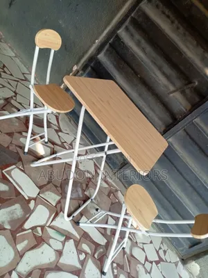 Brown 2 in 1 Table With Chair