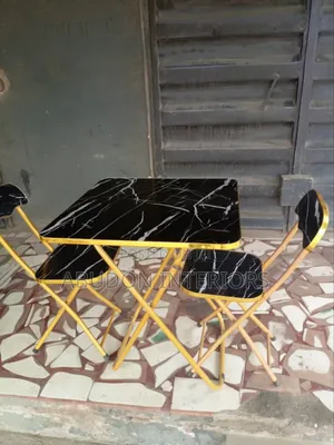 Black Marble Table With Chairs