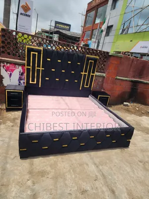 6by6 Upholstery Padded Bed Frame With Side Drawers