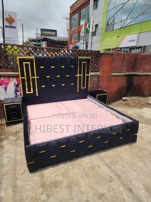 Upholstery 6by6 Bed With Two Bed Sides