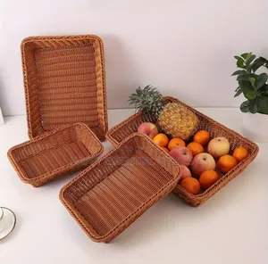 Rattan Woven Multipurpose Storage Baskets,For Bread, Fruit