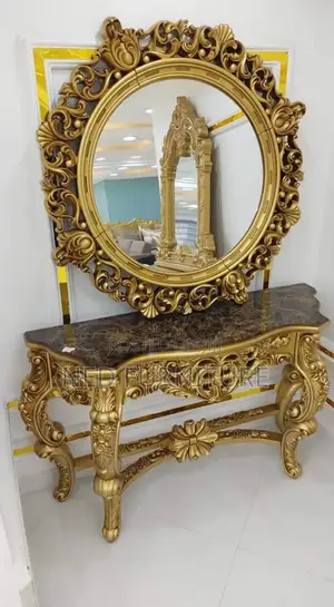 Quality Mirror  Console With Table