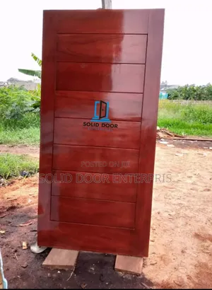 An Elegant Mahogany Flat Panel Door